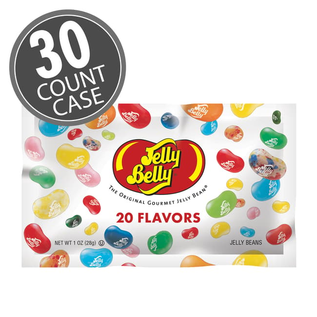 20 Flavor Assorted Jelly Beans 1 Oz Bags 30 Count