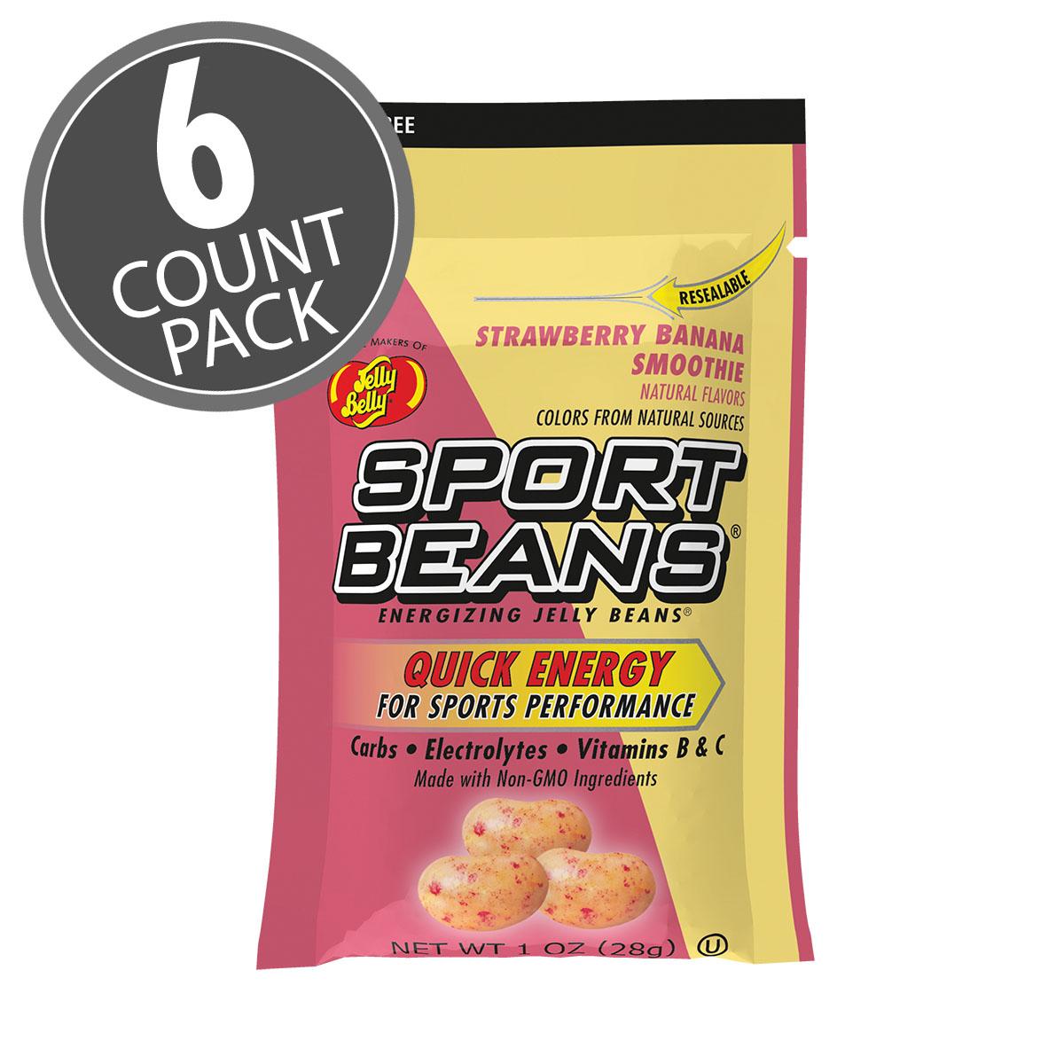 Sport Beans® Jelly Beans Strawberry Banana Smoothie 6Count Pack