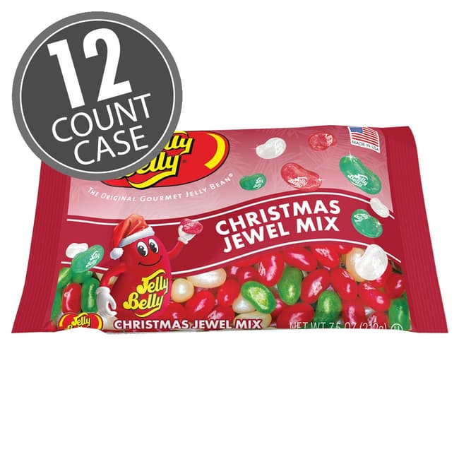 Jelly Belly Jewel Christmas Mix - 7.5 oz Laydown Bags - 12-Count Case