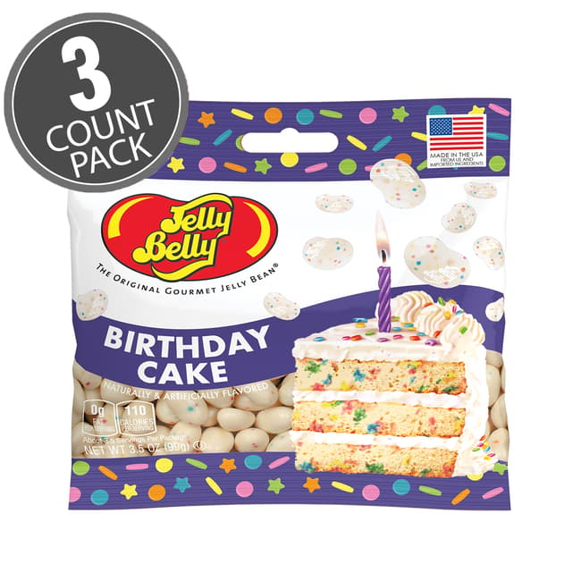 Birthday Cake Jelly Beans 3.5 oz  Grab & Go® Bag - 3-Count Pack