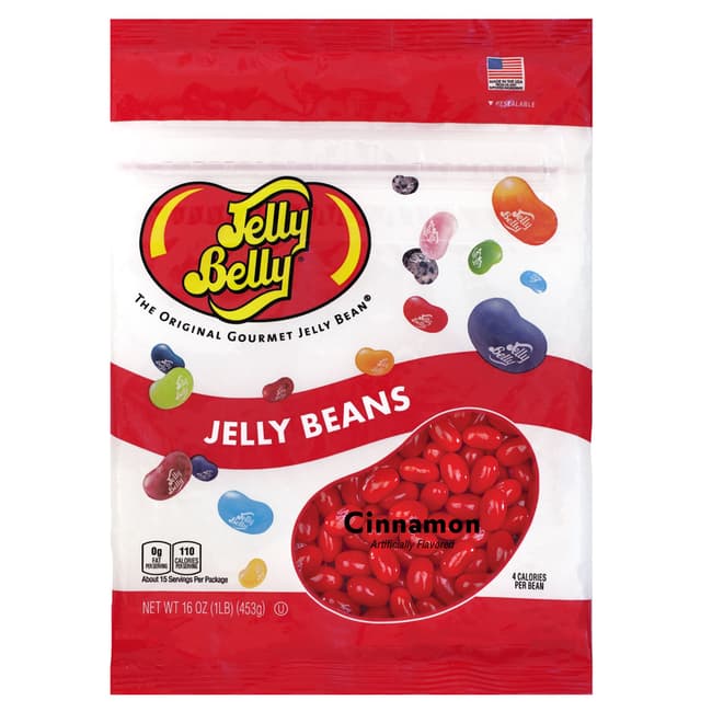 Cinnamon Jelly Beans – 16 Oz. – Re-sealable Bag