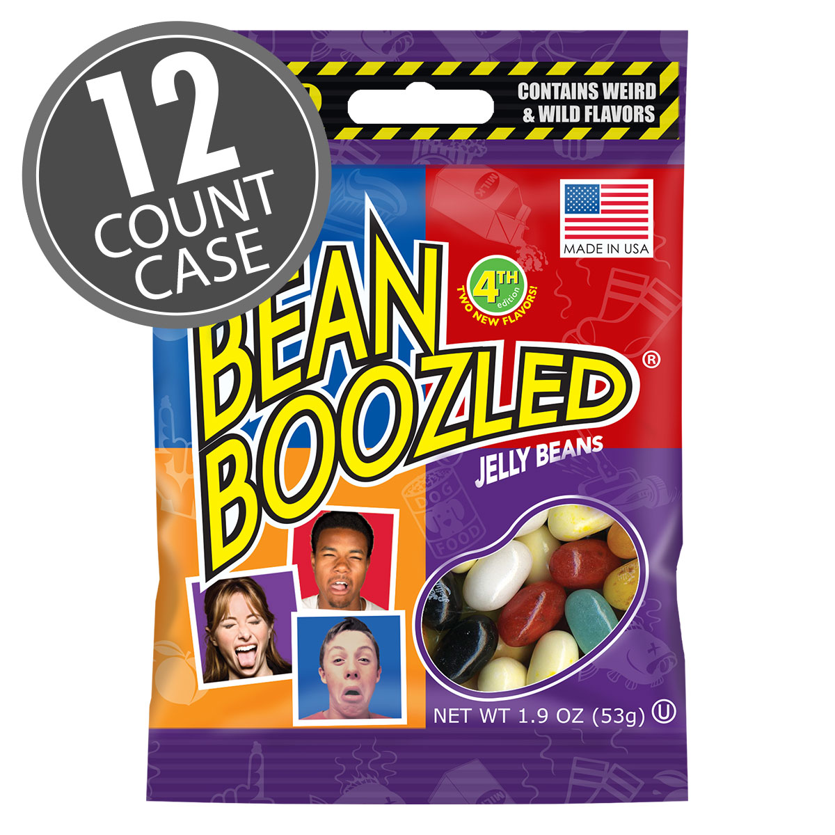 BeanBoozled Jelly Beans 1.9 oz bag (4th edition) 12-Count Case