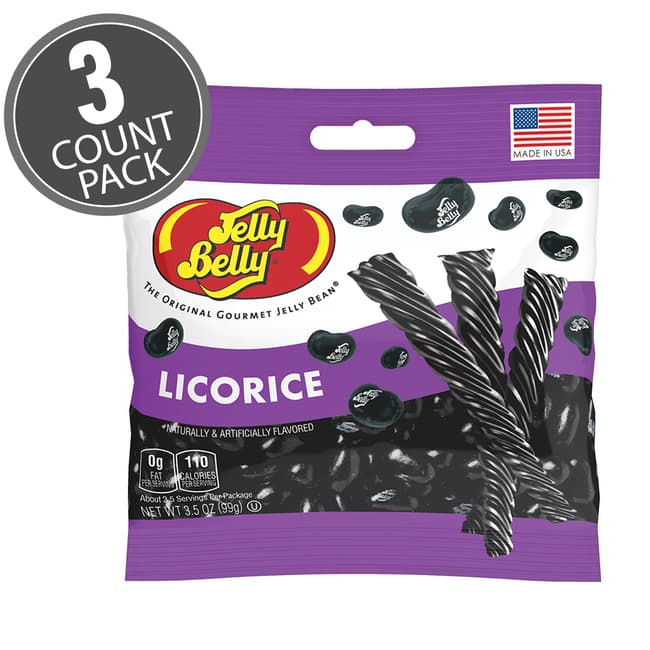 Licorice Jelly Beans 3.5 oz Grab & Go® Bag 3 Pack