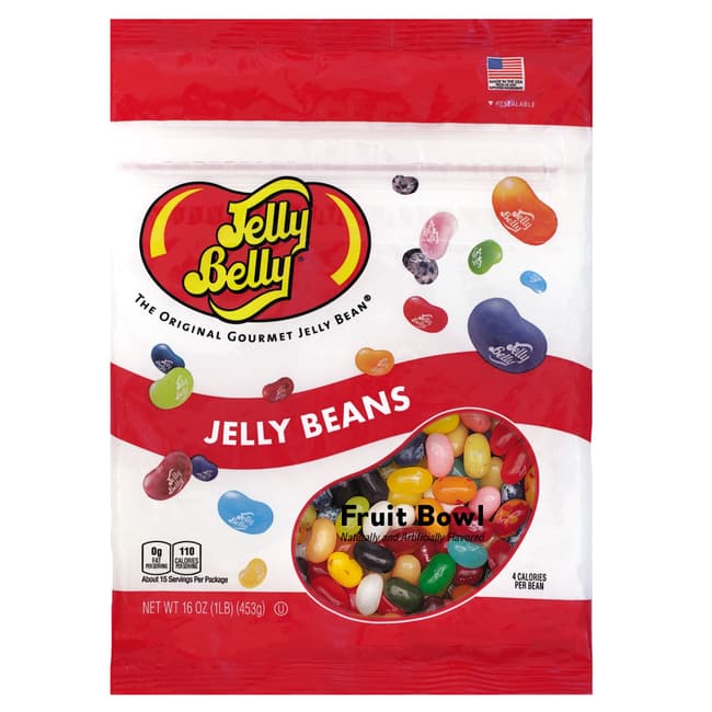 Fruit Bowl Jelly Beans - 16 oz Re-Sealable Bag