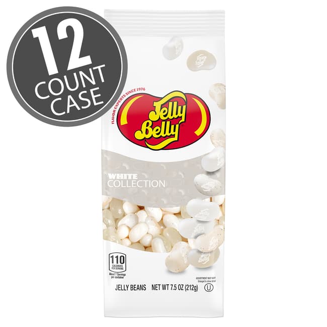 White Collection Assorted Jelly Beans – 7.5 oz Bag, 12-Count Case