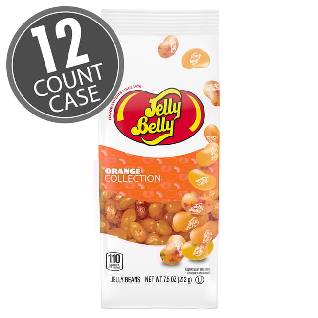 Orange Collection Assorted Jelly Beans – 7.5 oz Bag, 12-Count Case