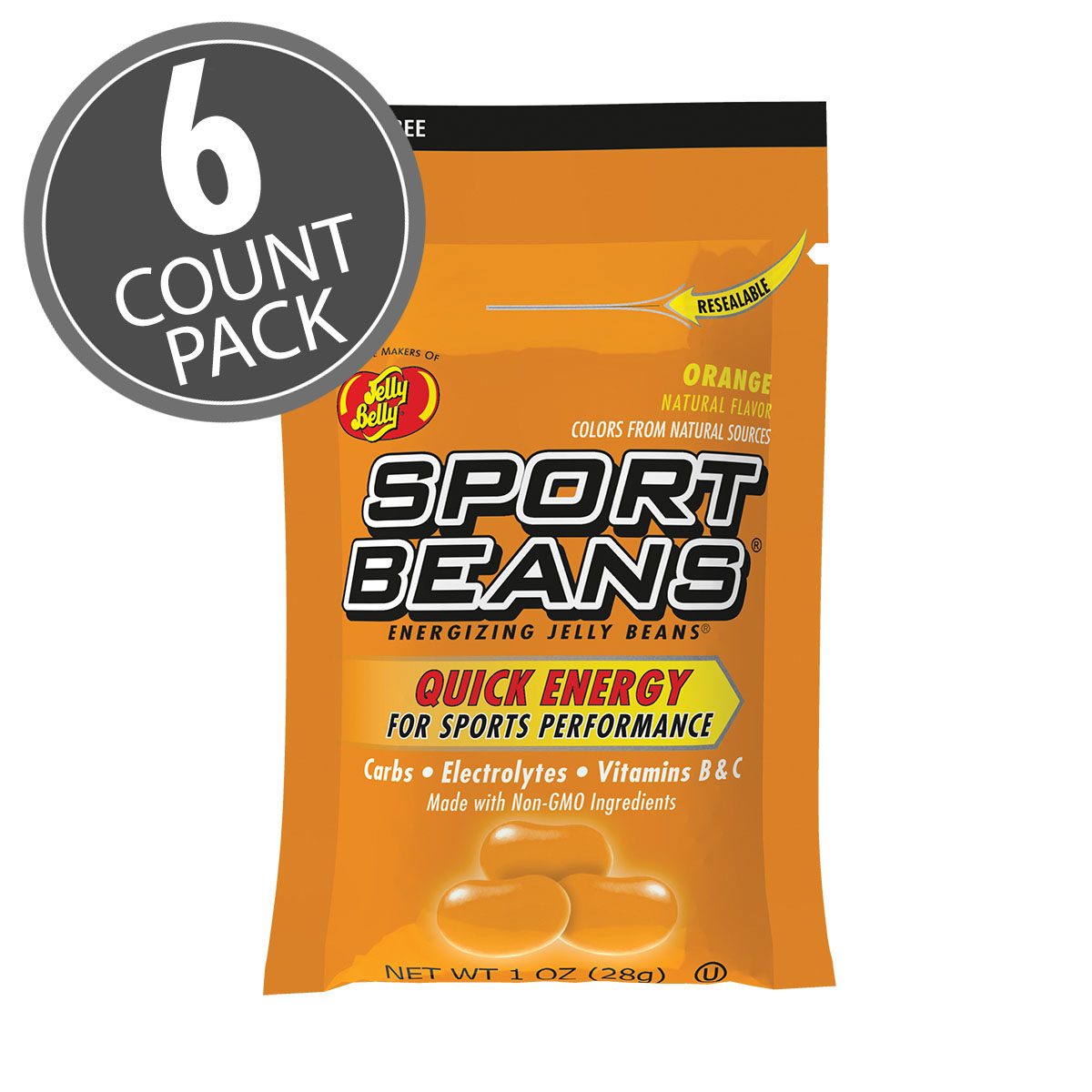 Sport Beans� Jelly Beans Orange 6-Count Pack