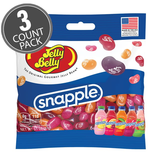 Snapple™ Mix Jelly Beans 3.1 oz  Grab & Go® Bag - 3-Count Pack