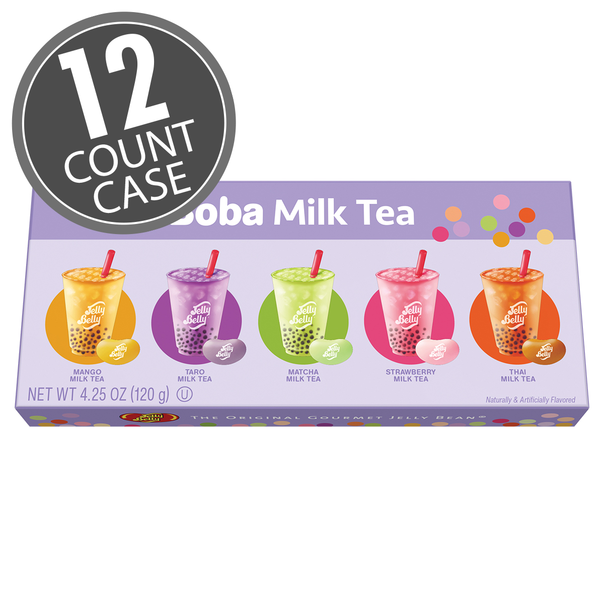 Boba Milk Tea Jelly Beans 4.25 oz Gift Box (for Easter) - 12-Count Case
