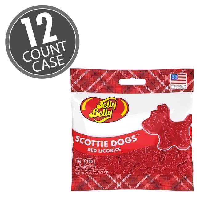 Scottie Dogs Red Licorice 2.75 oz Grab & Go® Bag - 12 Count Case