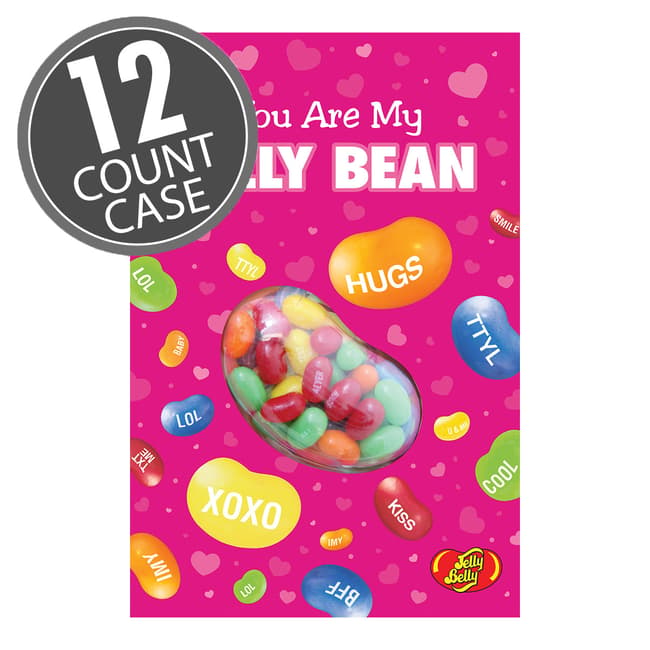 Jelly Belly Valentine's Day Conversation Beans Greeting Card - 1 oz - 12-Count Case