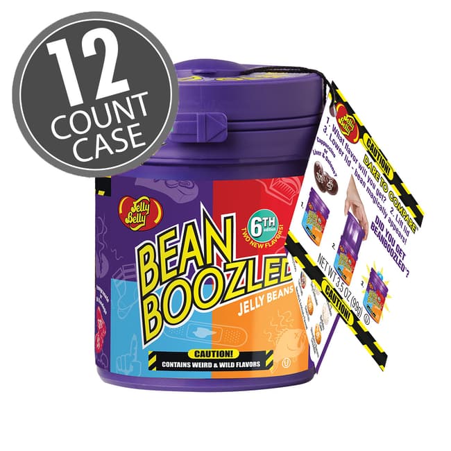 BeanBoozled Jelly Beans 3.5 oz Mystery Bean Dispenser (6th Edition) 12 Count Case