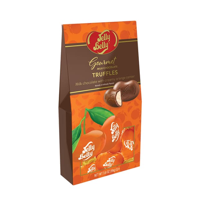 3.6 oz Jelly Belly Orange Milk Chocolate Truffle Gable Box