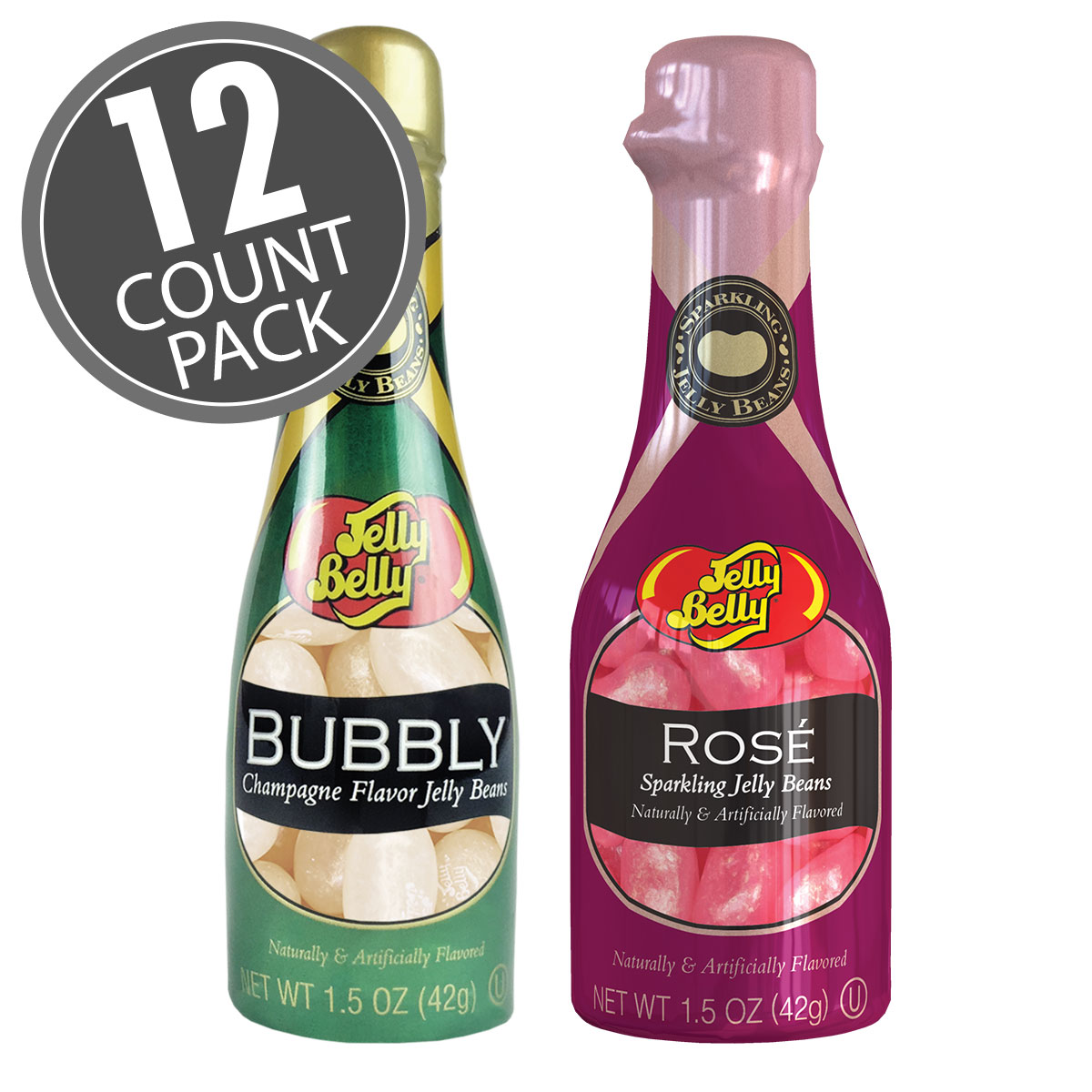 Champagne Rose Jelly Beans 1 5 Oz Bottle 12 Count Pack