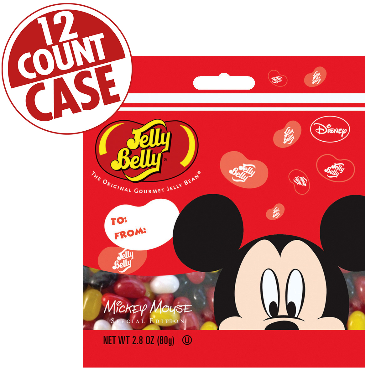 Mickey Mouse Jelly Beans – 2.8 Oz Bag – 12 Count Case – Chatspan