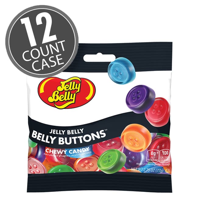 Jelly Belly Belly Buttons® 2.75 oz Grab & Go Bag - 12-Count Case