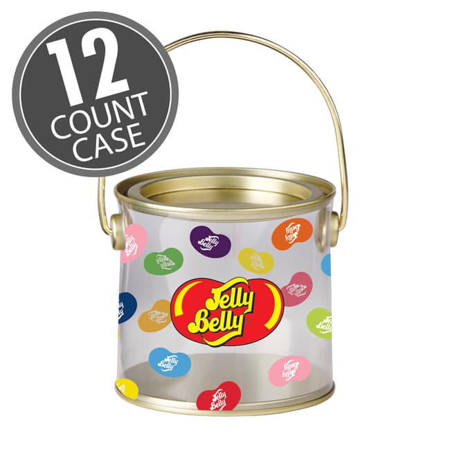 Jelly Belly Logo Clear Pail (Empty) - 12 Pails