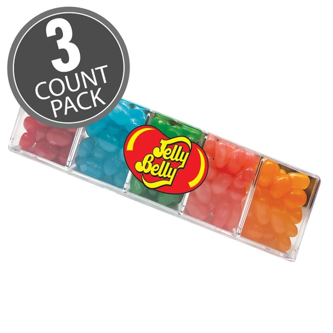 Jelly Belly 5-Flavor 4 oz Clear Gift Box - 3-Count Pack