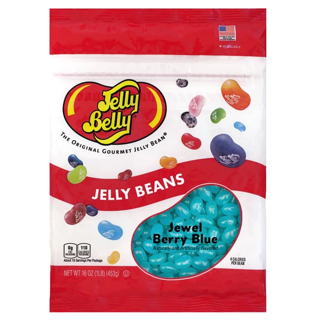 Jewel Berry Blue Jelly Beans - 16 oz Re-Sealable Bag