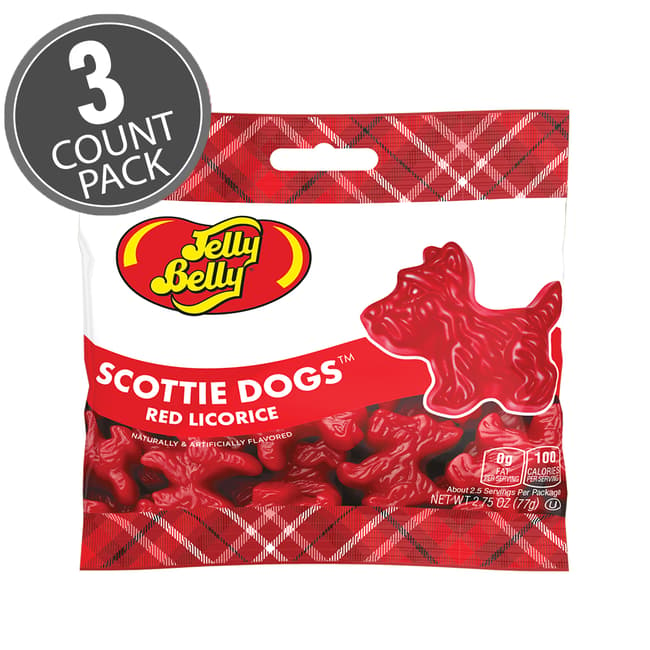 Scottie Dogs Red Licorice 2.75 oz Grab & Go® Bag - 3 Count Pack