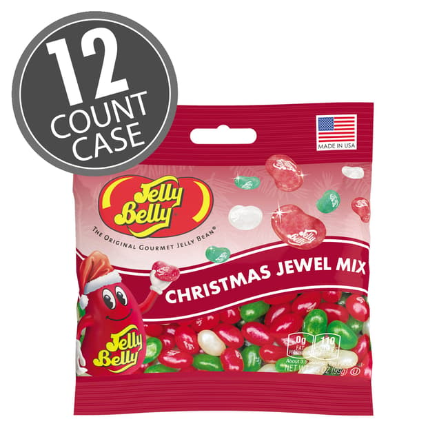 Jelly Belly Jewel Christmas Mix - 3.5 oz bags, 12-Count Case