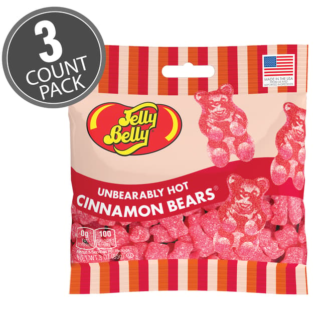 Unbearably HOT Cinnamon Bears - 3 oz Bag - 3-Count Pack