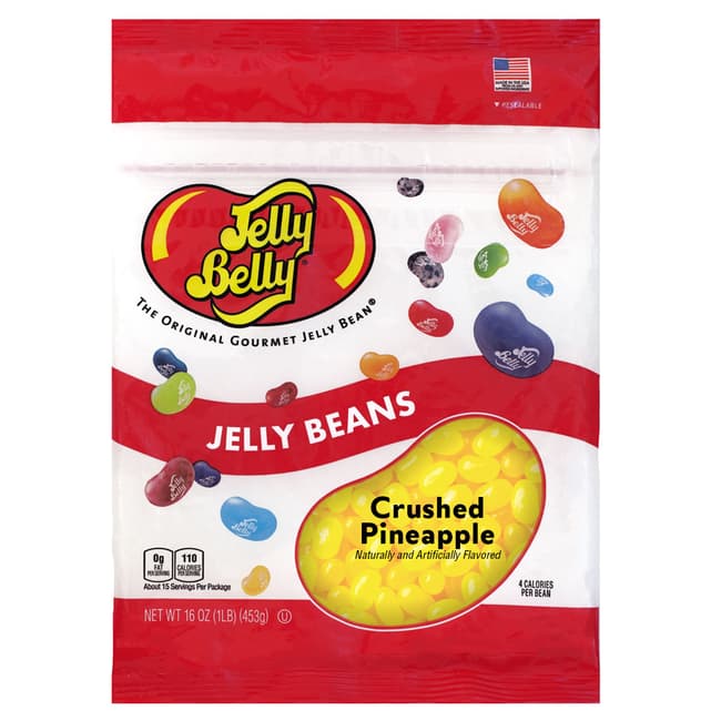 Crushed Pineapple Jelly Beans - 16 oz Re-Sealable Bag