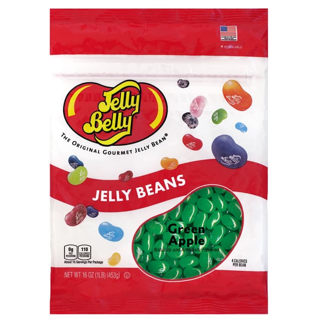Green Apple Jelly Beans 16 oz ReSealable Bag