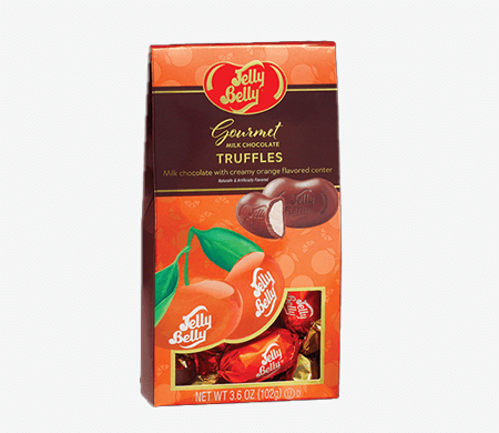 Product picture of 3.6 ounce Gourmet Milk Chocolate Truffles Orange Gable Box