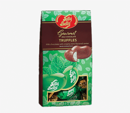 Product picture of 3.6 ounce Gourmet Milk Chocolate Truffles Mint Gable Box