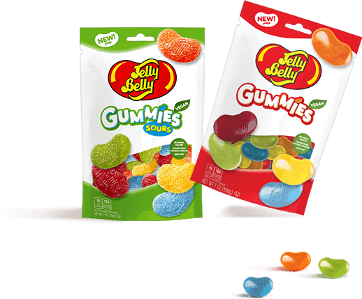 Jelly Belly Vegan Gummies and Vegan Sour Gummies Packages