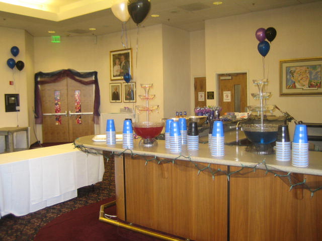 island bar in a banquet room