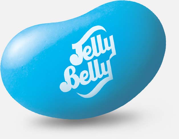 one blue jelly bean