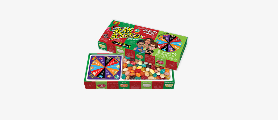 Product picture of 3.5 ounce BeanBoozled® Naughty or Nice Spinner Gift Box