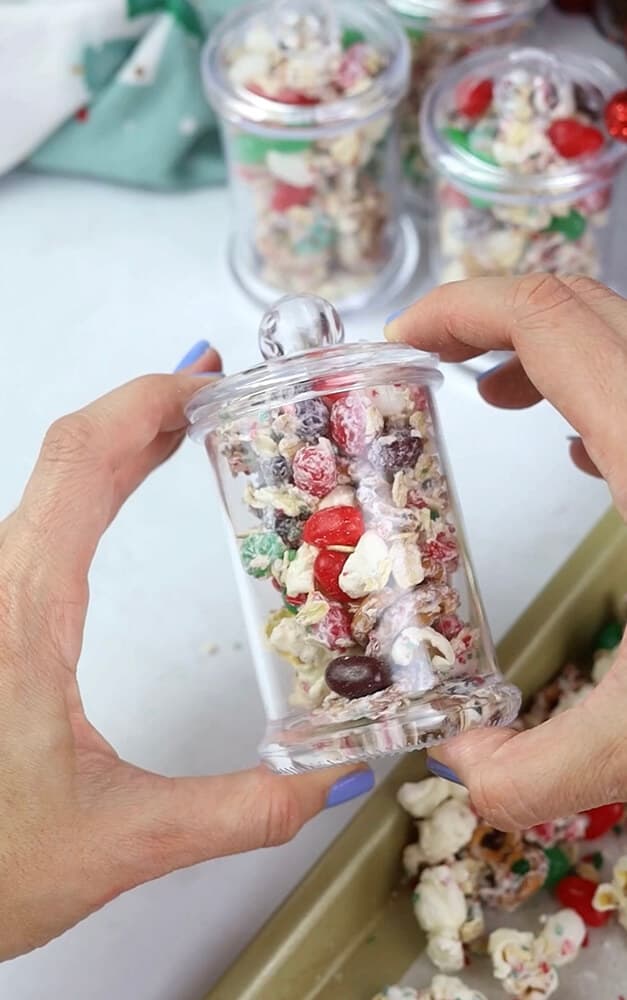 Reindeer food in a glass container