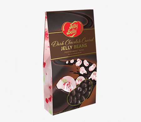 Product Picture of 3.8 ounce Dark Chocolate Covered Jelly Beans - Peppermint Bark