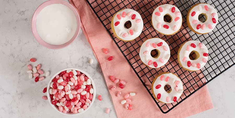 Picture of Recipe for Baked Valentines Day Donuts