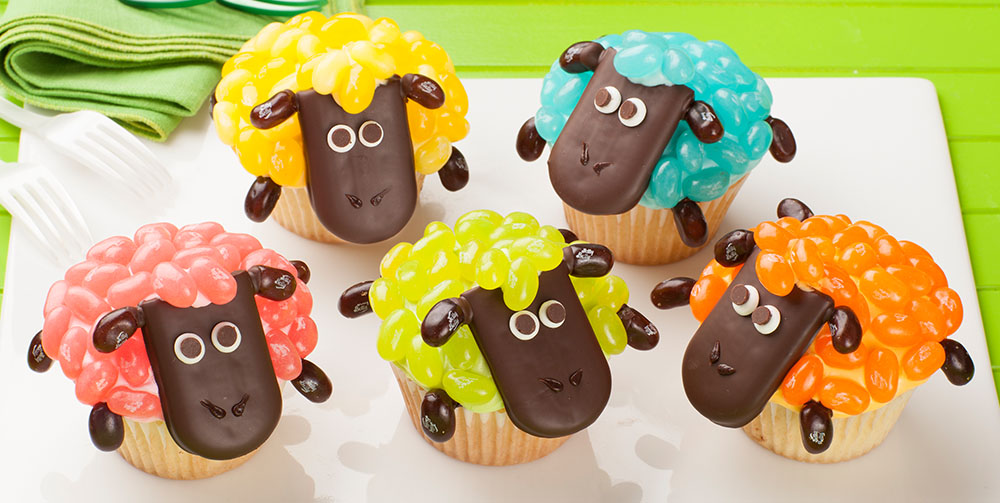 JELLY BELLY SHEEP CUPCAKES