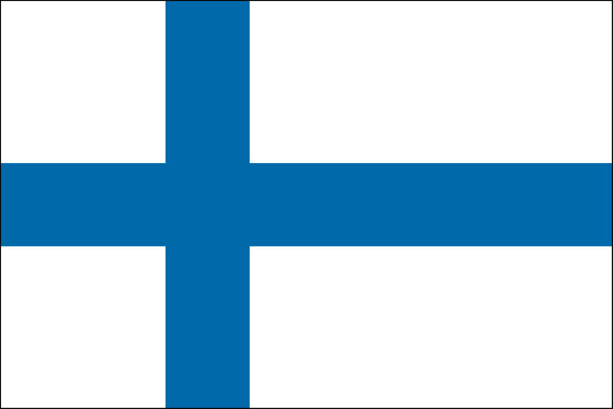 Finnish Flag. Link Clicks to Sweden Jelly Belly Site
