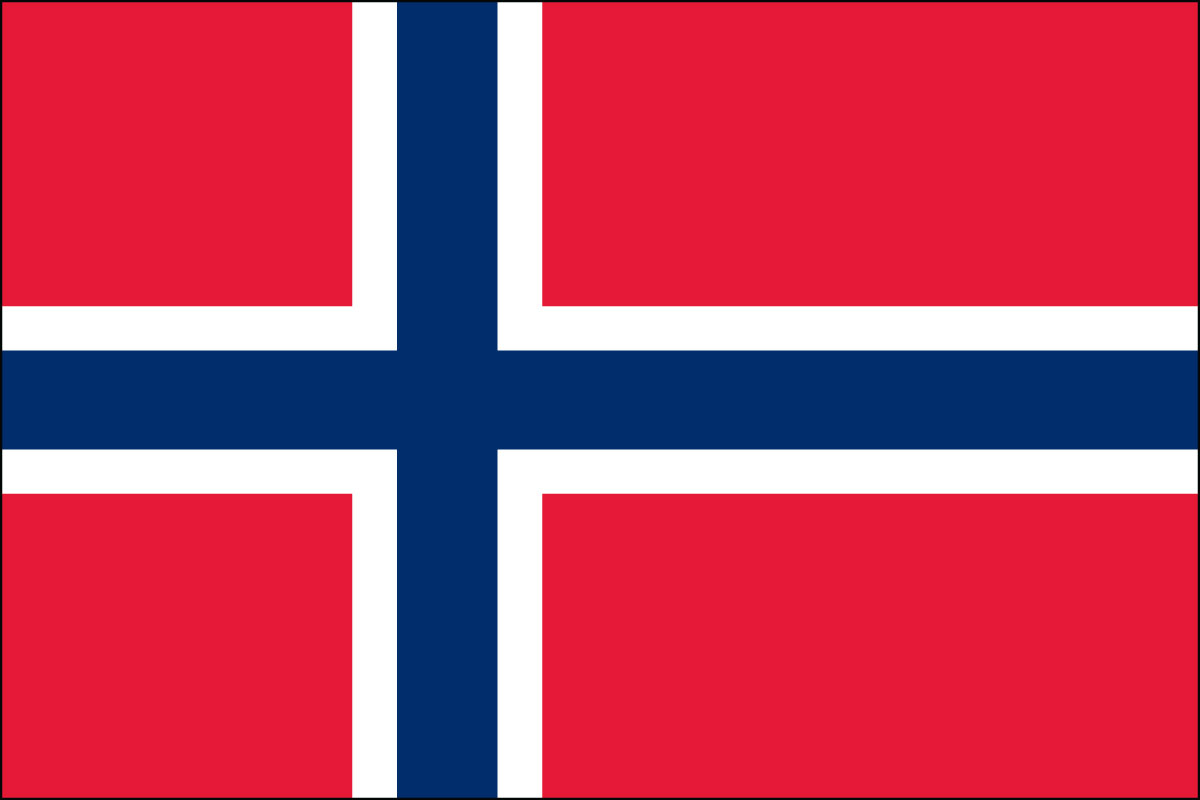 Norwegian  Flag. Link Clicks to Sweden Jelly Belly Site