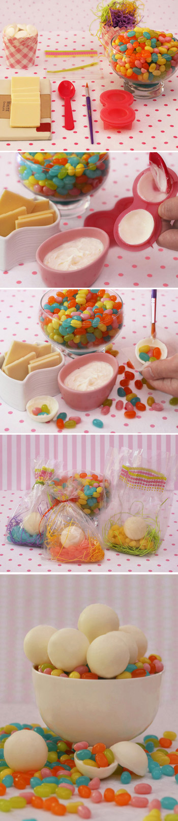 White Chocolate Jelly Belly Surprise Balls Tutorial